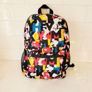 DISNEY PARKS EXCLUSIVE  Mickey Mouse Motif 16" Backpack Full Size READ
